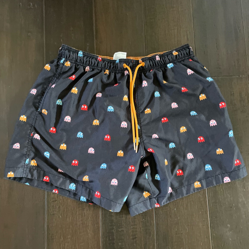 Pac-Man swim trunks